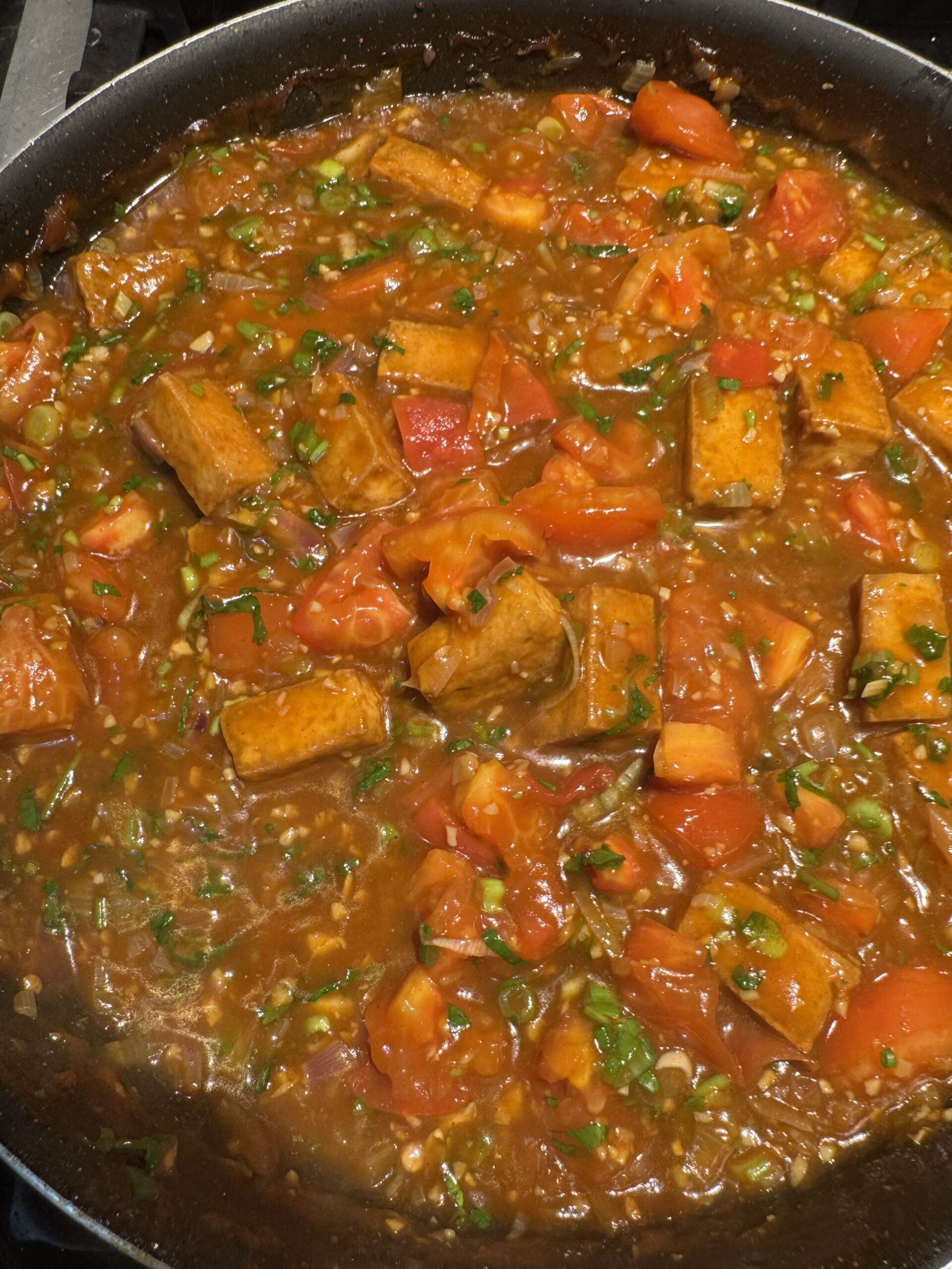 Image of tomato tofu stir fry